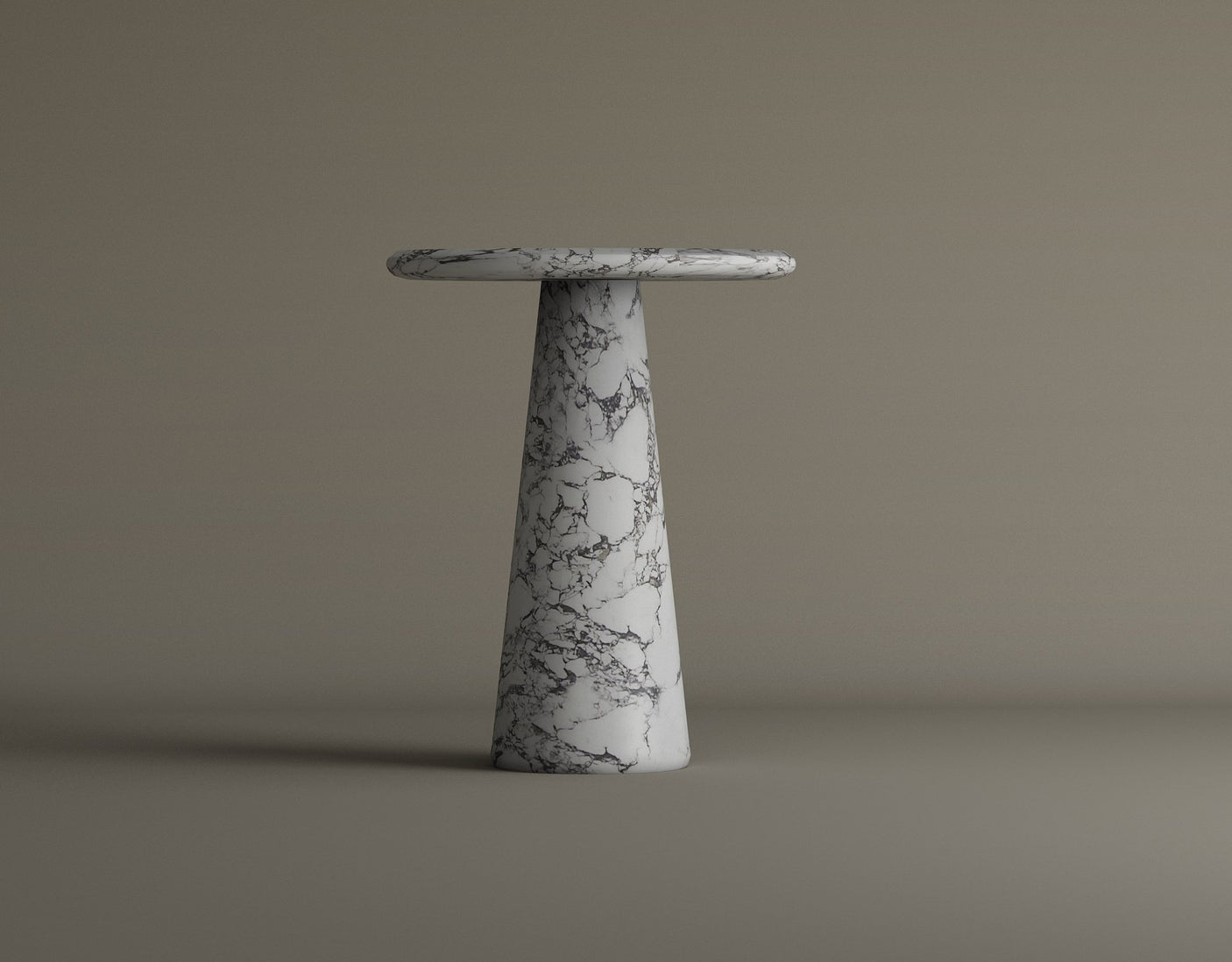 Tavolino Calacatta Viola Marble Column Table