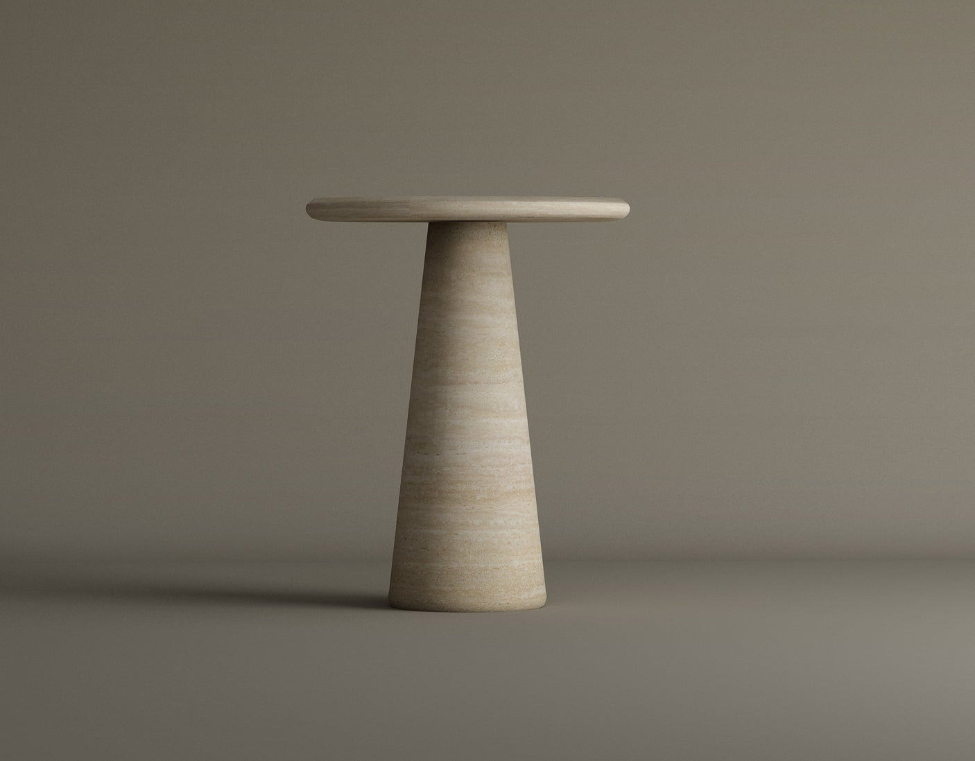 Tavolino Pietra Travertine Column Table – Classic European-Inspired Stone Design