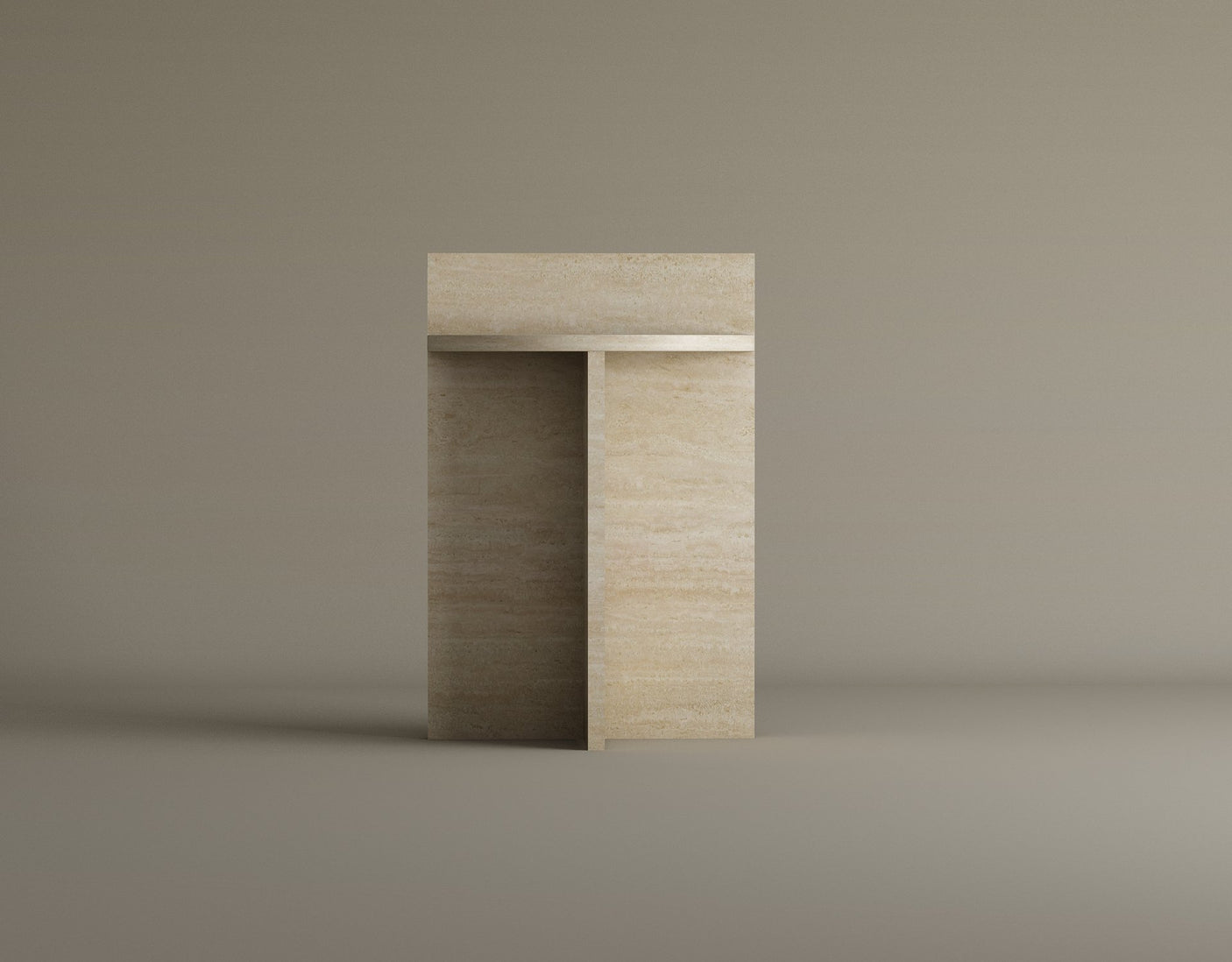 Contemporary Travertine Side Table – Stylish and Versatile for Modern Living Spaces