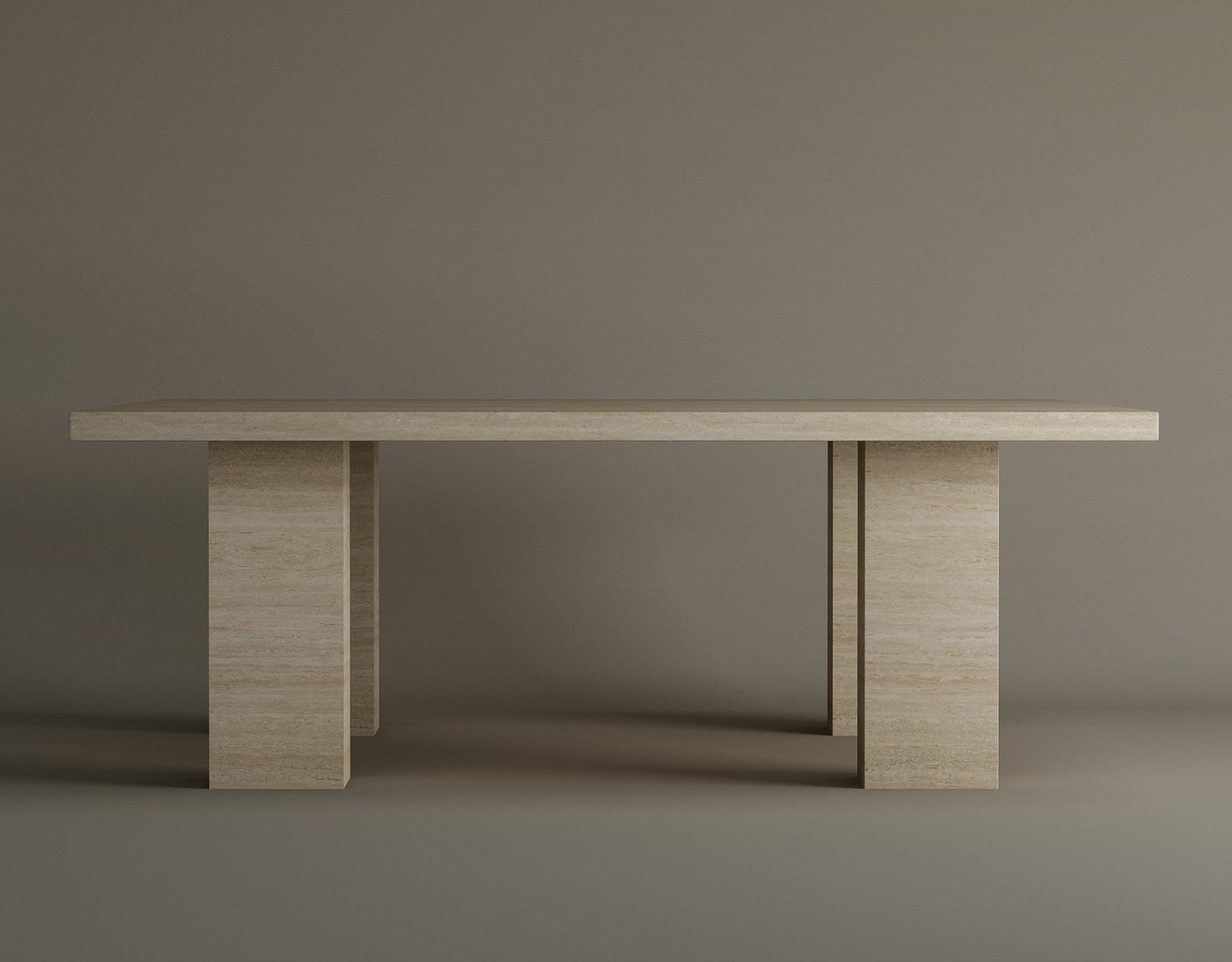 Pebble Path Travertine Coffee Table – Fluid, Freeform Coffee Table with a Unique Stone Finish