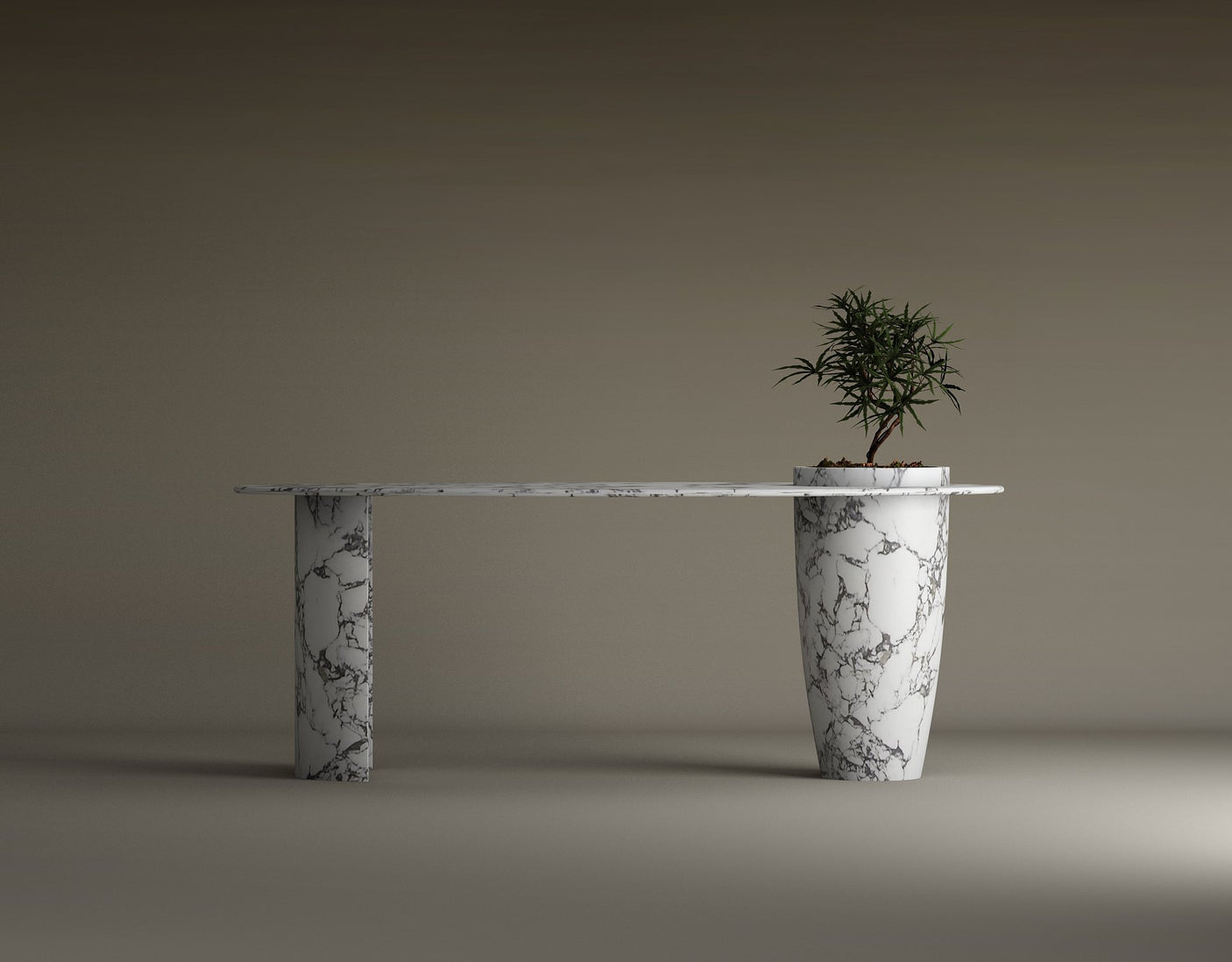 Versatile Calacatta Viola Marble Work and Dining Table