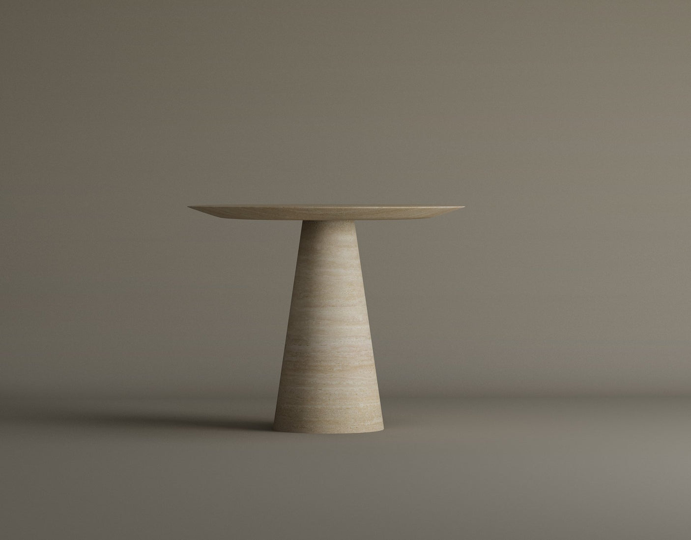 Twin Pillars Travertine Side Table Set – Architectural Balance in Natural Stone