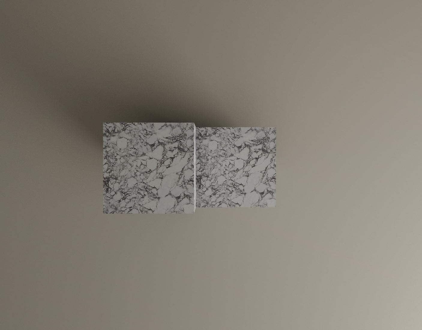 Tiered Calacatta Viola Marble Table Set