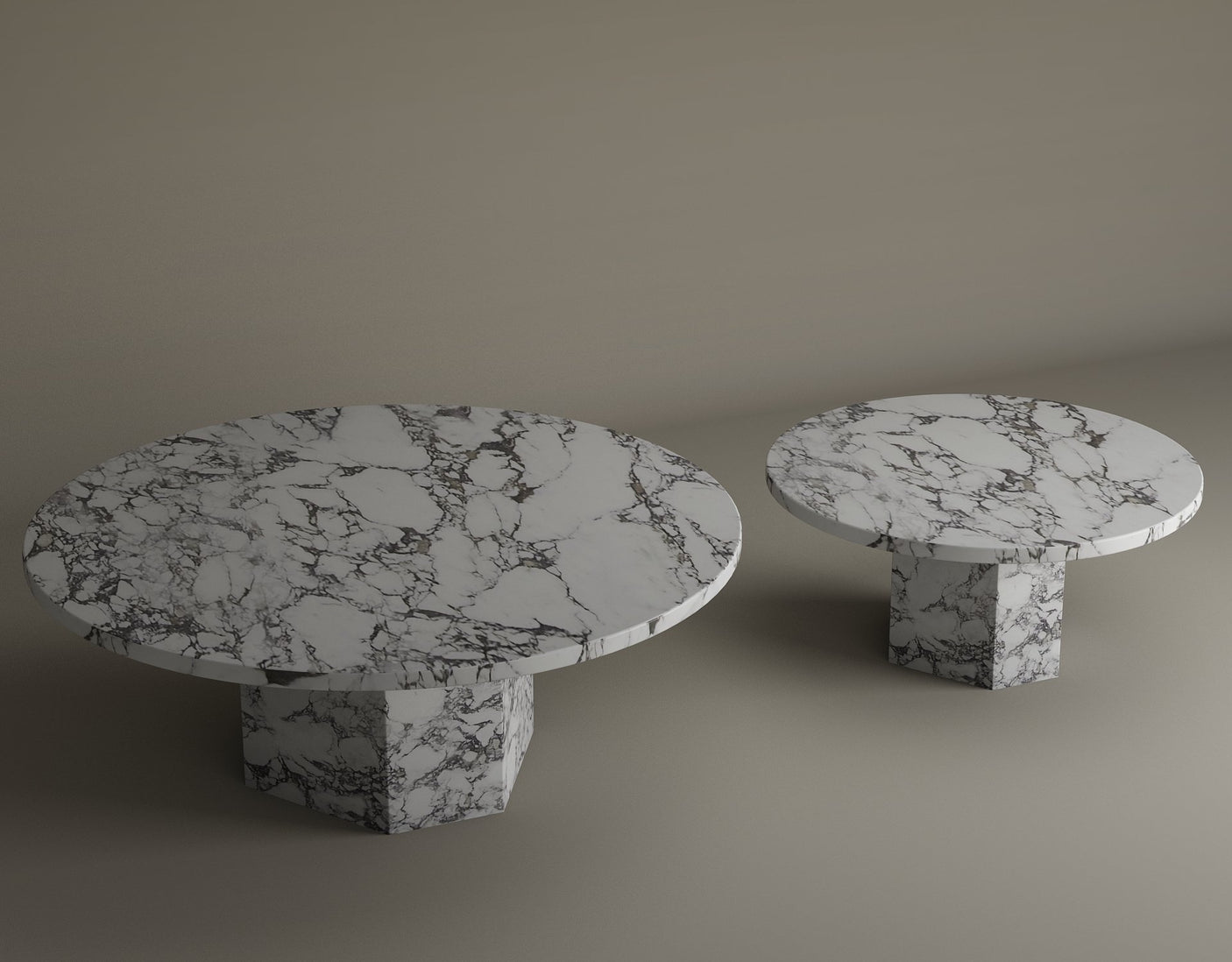 Serenity Calacatta Viola Marble Coffee Table Set