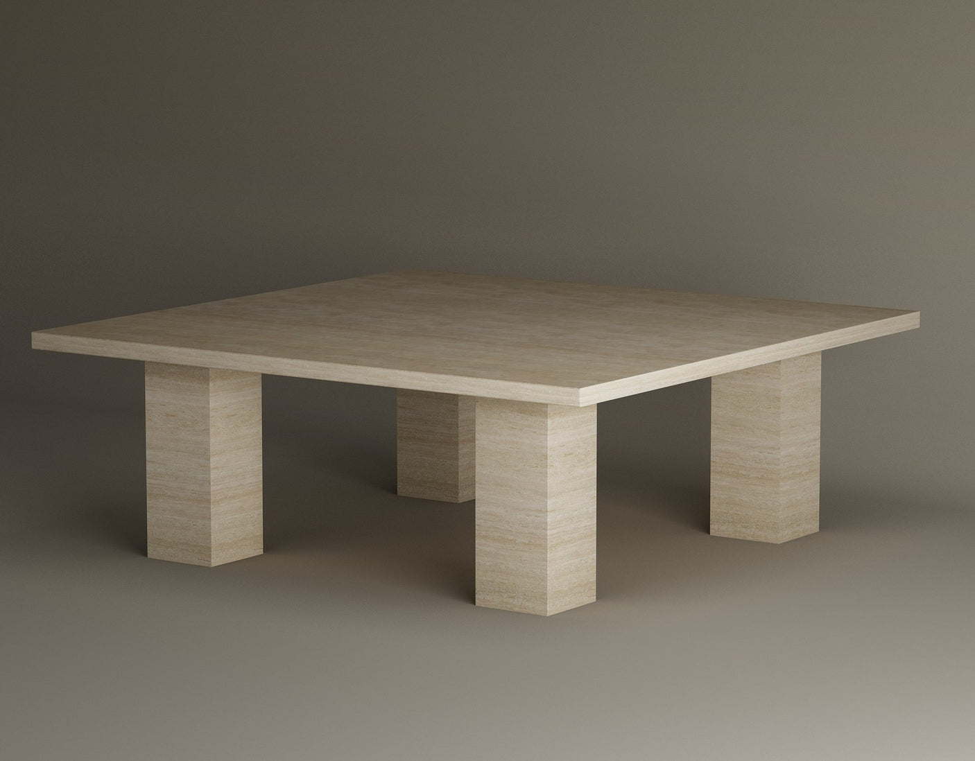 Pebble Path Travertine Coffee Table – Fluid, Freeform Coffee Table with a Unique Stone Finish