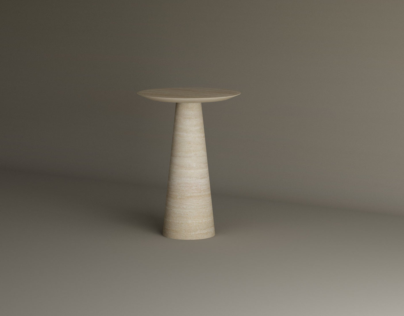 Twin Pillars Travertine Side Table Set – Architectural Balance in Natural Stone