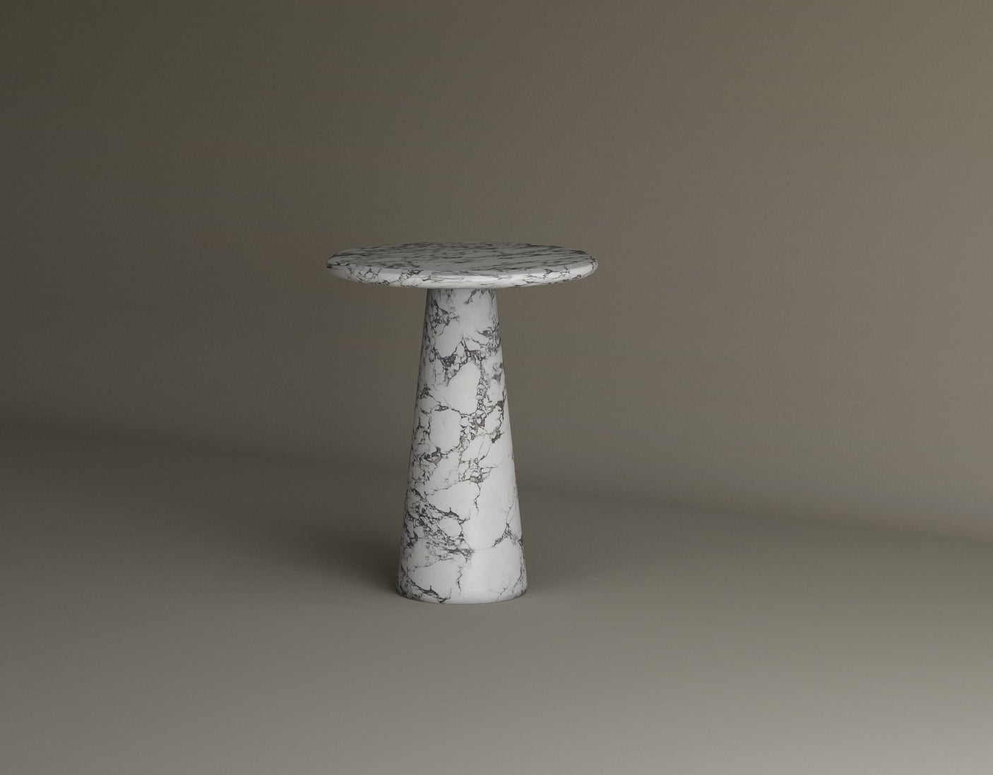 Tavolino Calacatta Viola Marble Column Table