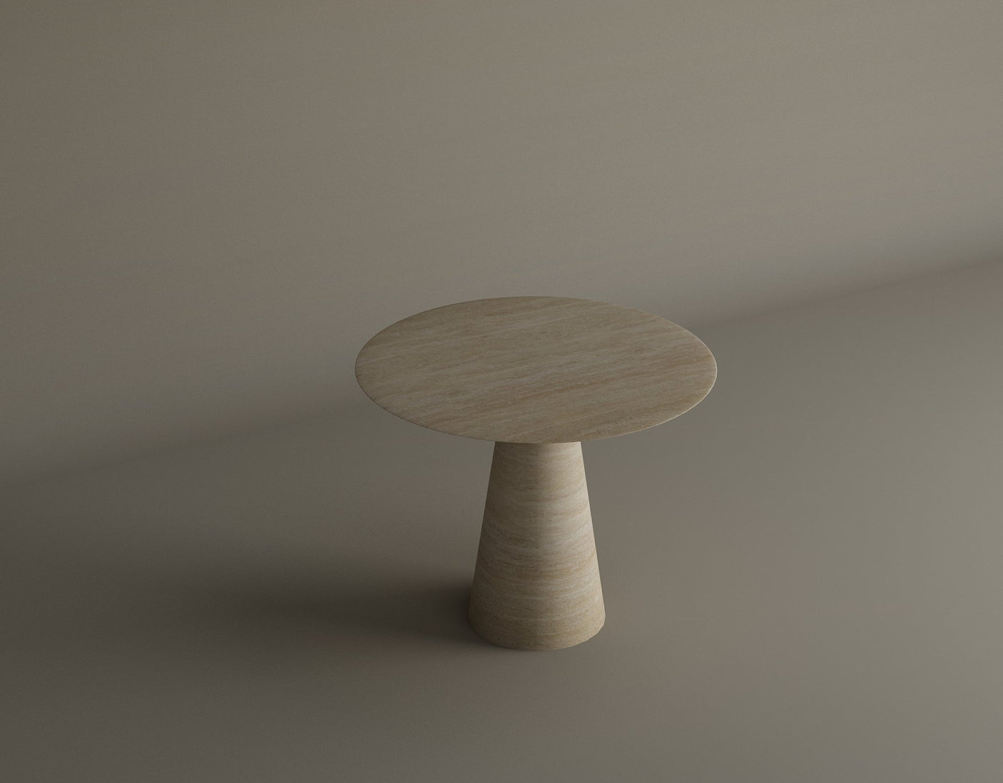 Twin Pillars Travertine Side Table Set – Architectural Balance in Natural Stone