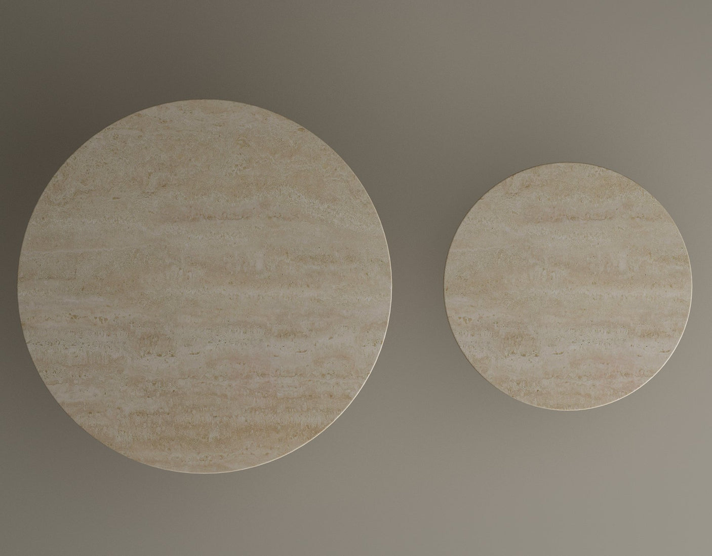 Desert Serenity Travertine Coffee Table – Earthy, Sculptural Stone Table with a Soft Honed Finish