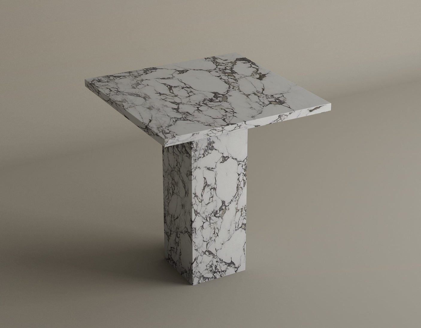 Monolith Calacatta Viola Marble Side Table