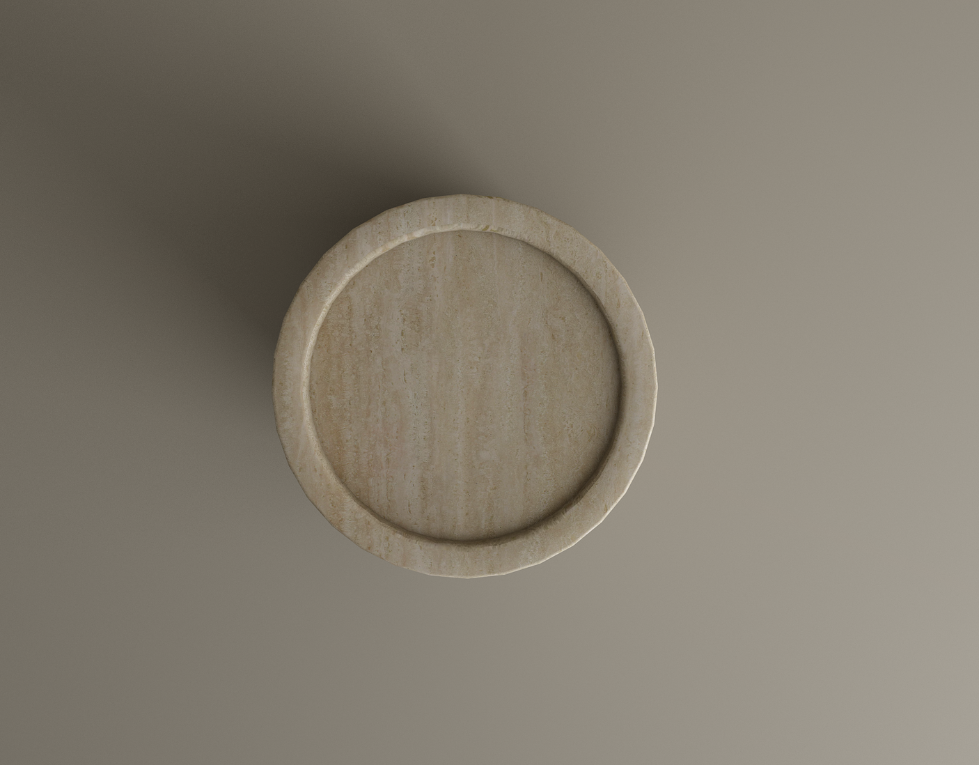 Cycladic Secret Travertine End Table with Storage – A Functional and Timeless Design