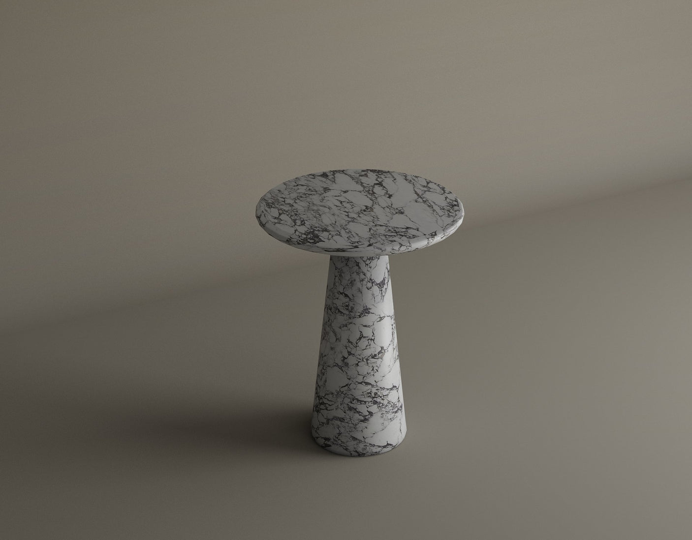 Tavolino Calacatta Viola Marble Column Table