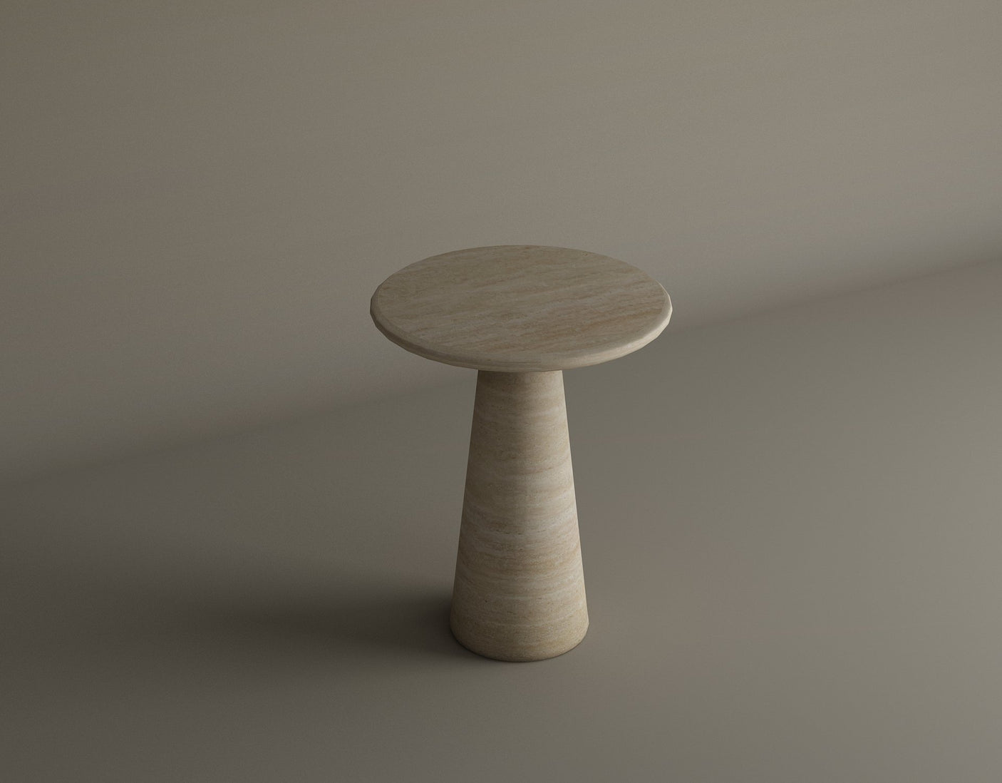 Tavolino Pietra Travertine Column Table – Classic European-Inspired Stone Design