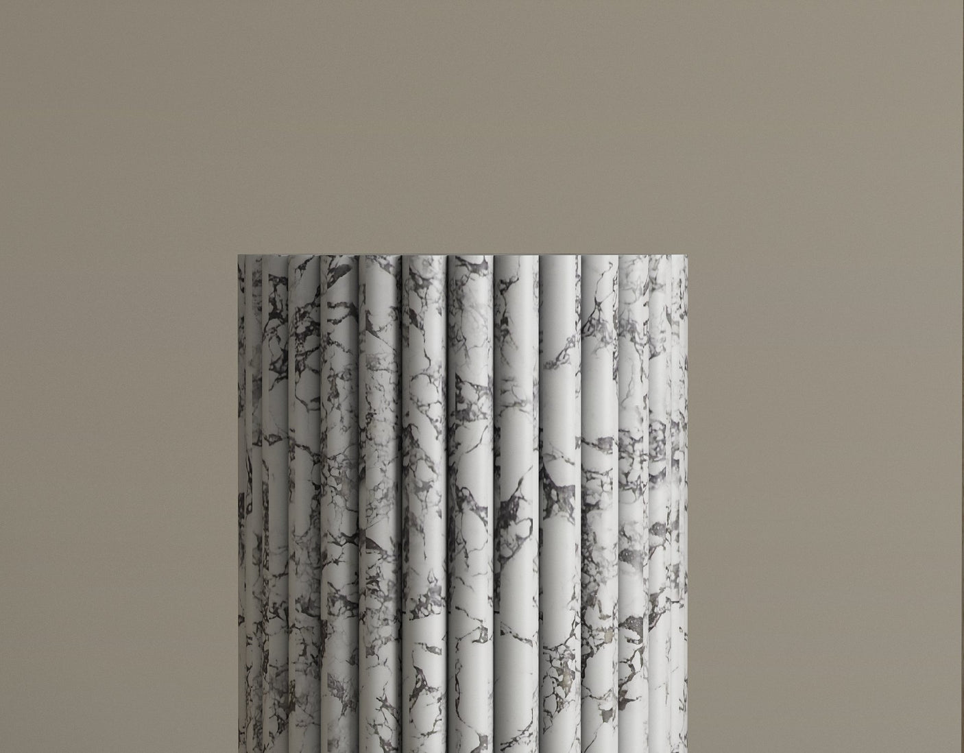 Pillar Trio Calacatta Viola Marble Set