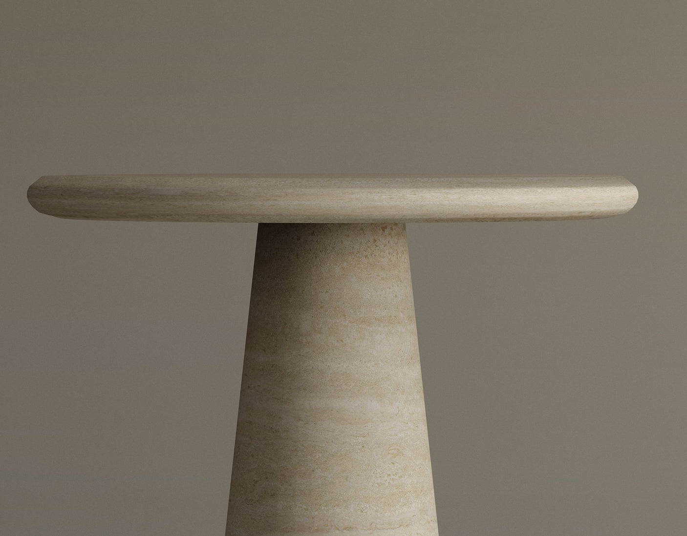 Tavolino Pietra Travertine Column Table – Classic European-Inspired Stone Design