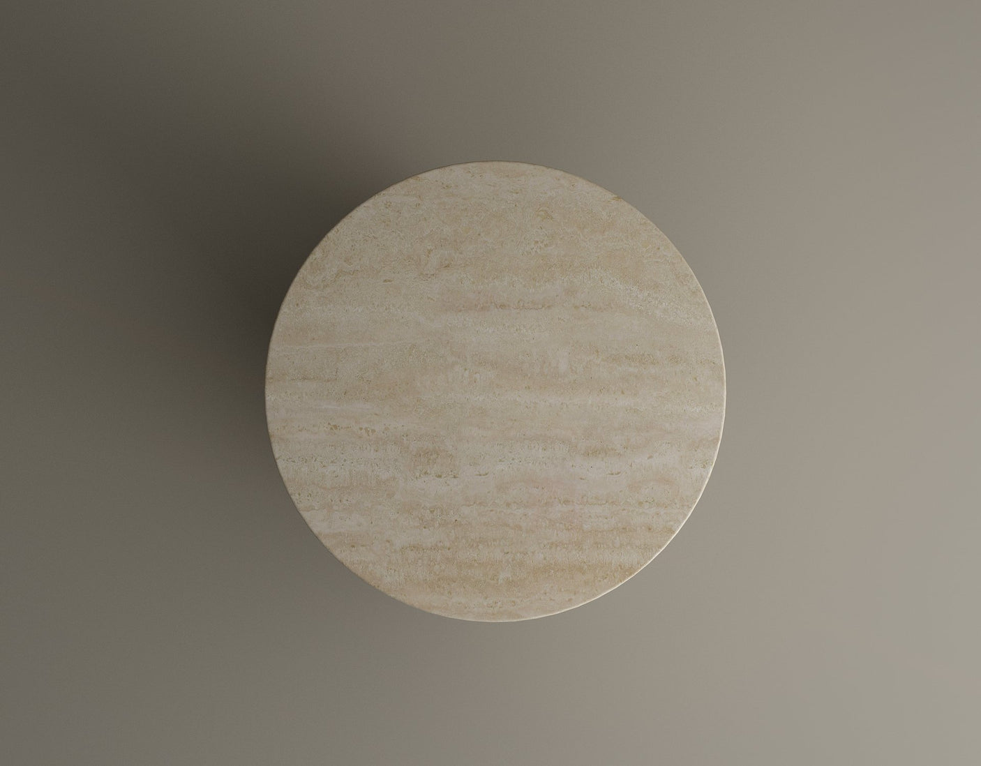 Travertine Scepter Side Table – Unique Architectural Form in Honed Travertine