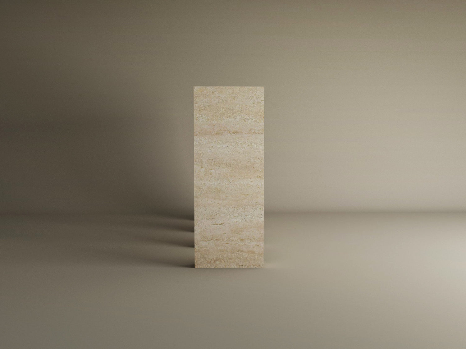 Travertine Console Table with Three Arches – Contemporary Organic Form