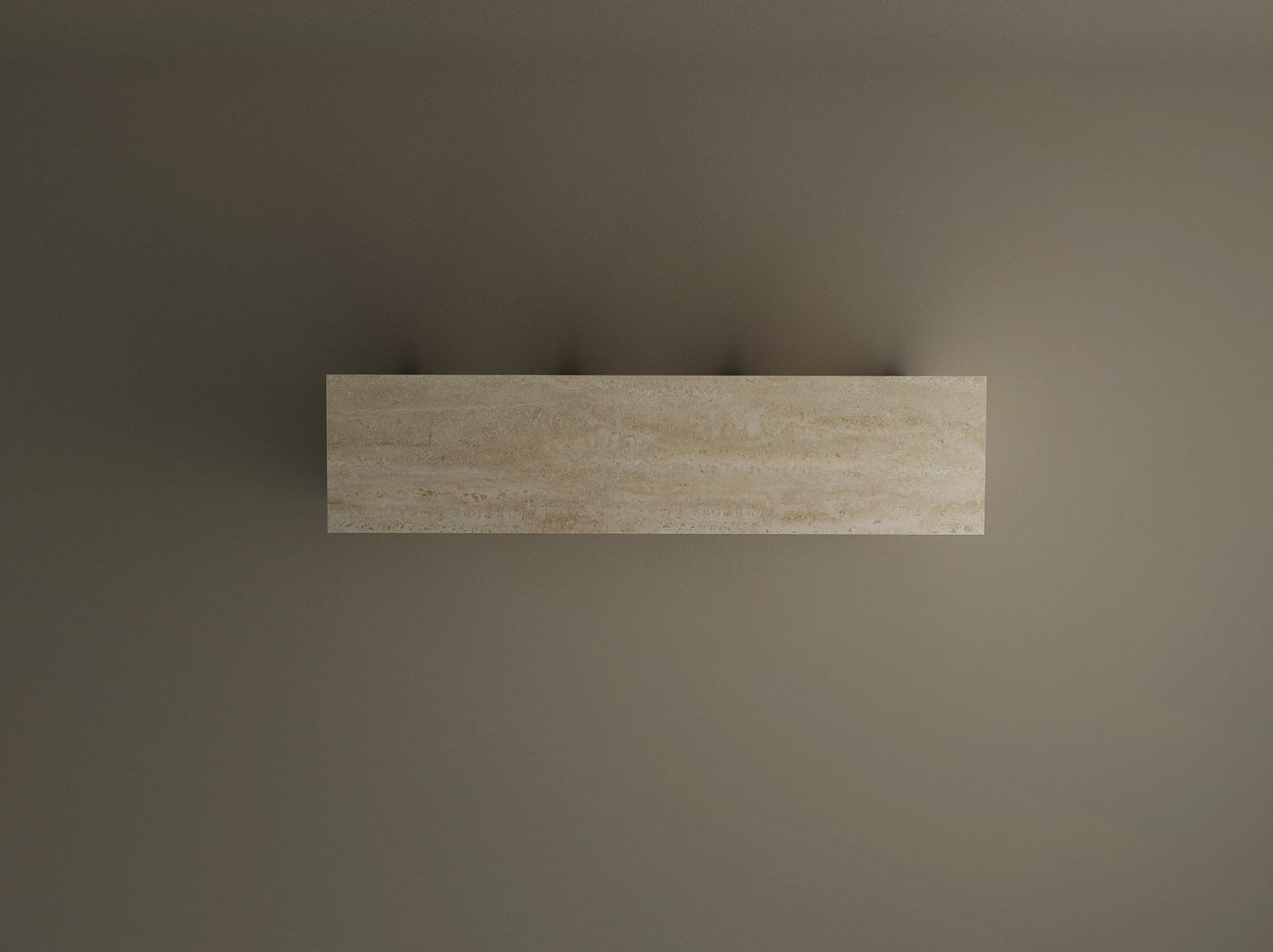 Travertine Console Table with Three Arches – Contemporary Organic Form
