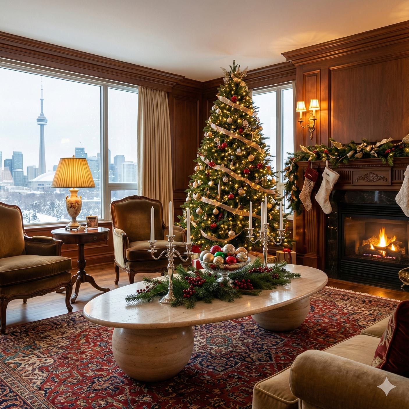 Ellipse Travertine Coffee Table with Stone Ball Base