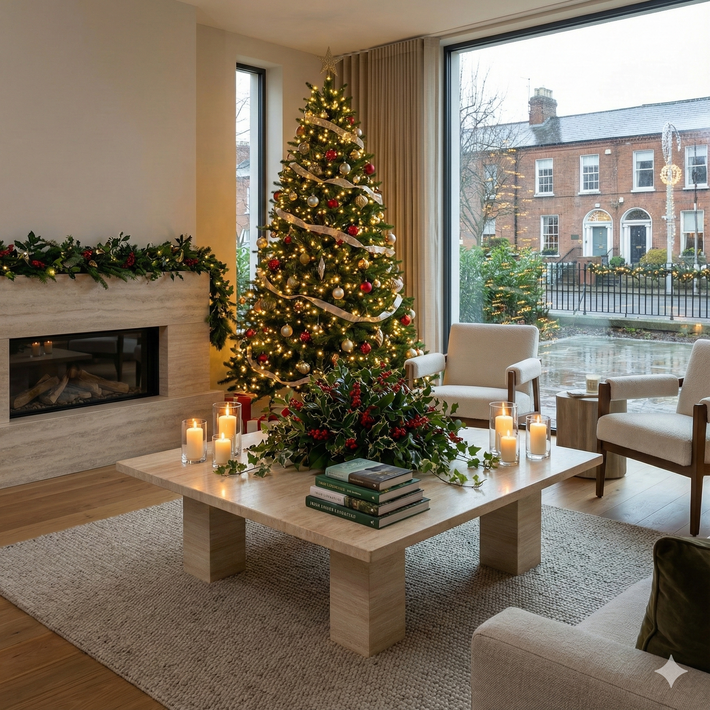 Pebble Path Travertine Coffee Table – Fluid, Freeform Coffee Table with a Unique Stone Finish