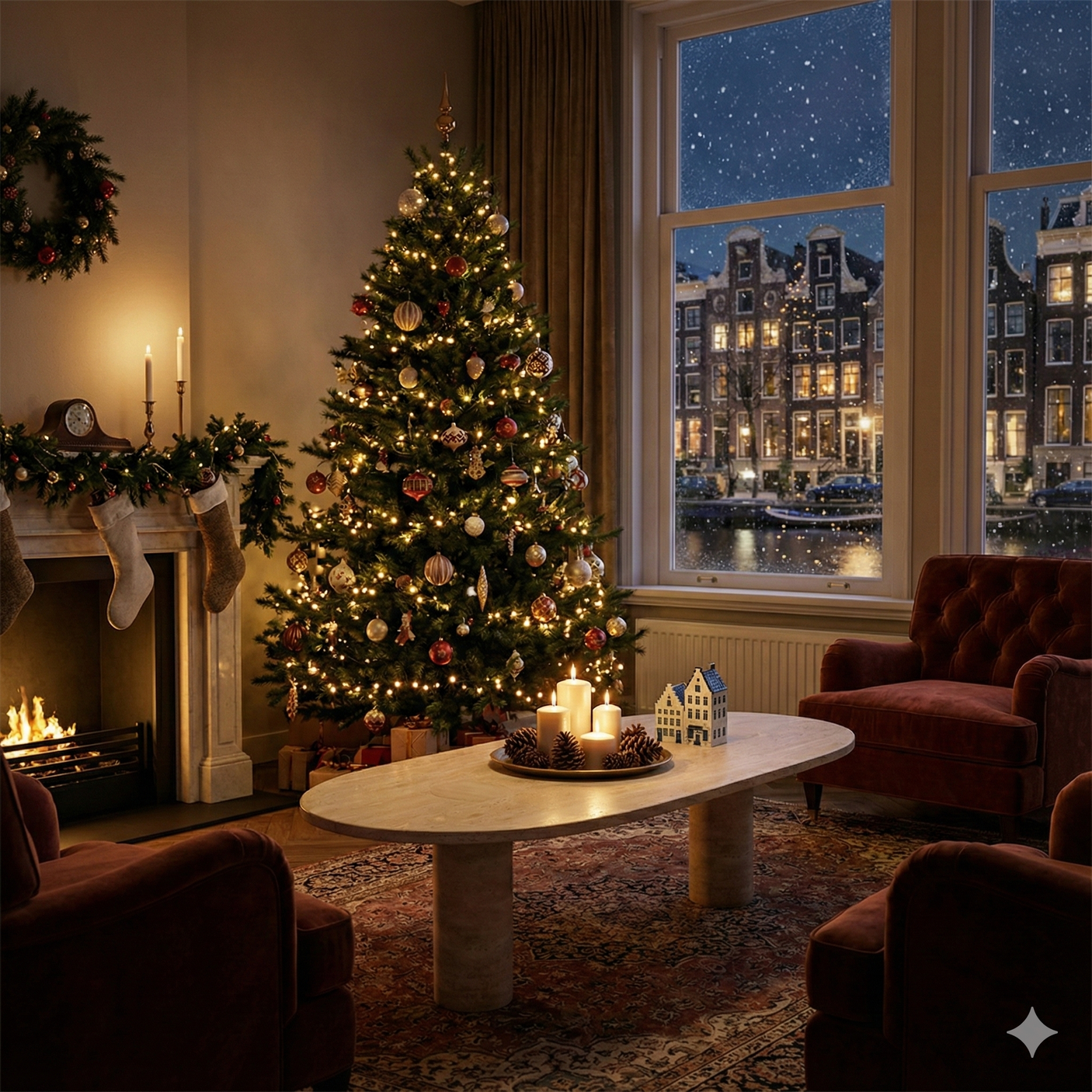 Oval Travertine Coffee Table with Solid Cylindrical Base