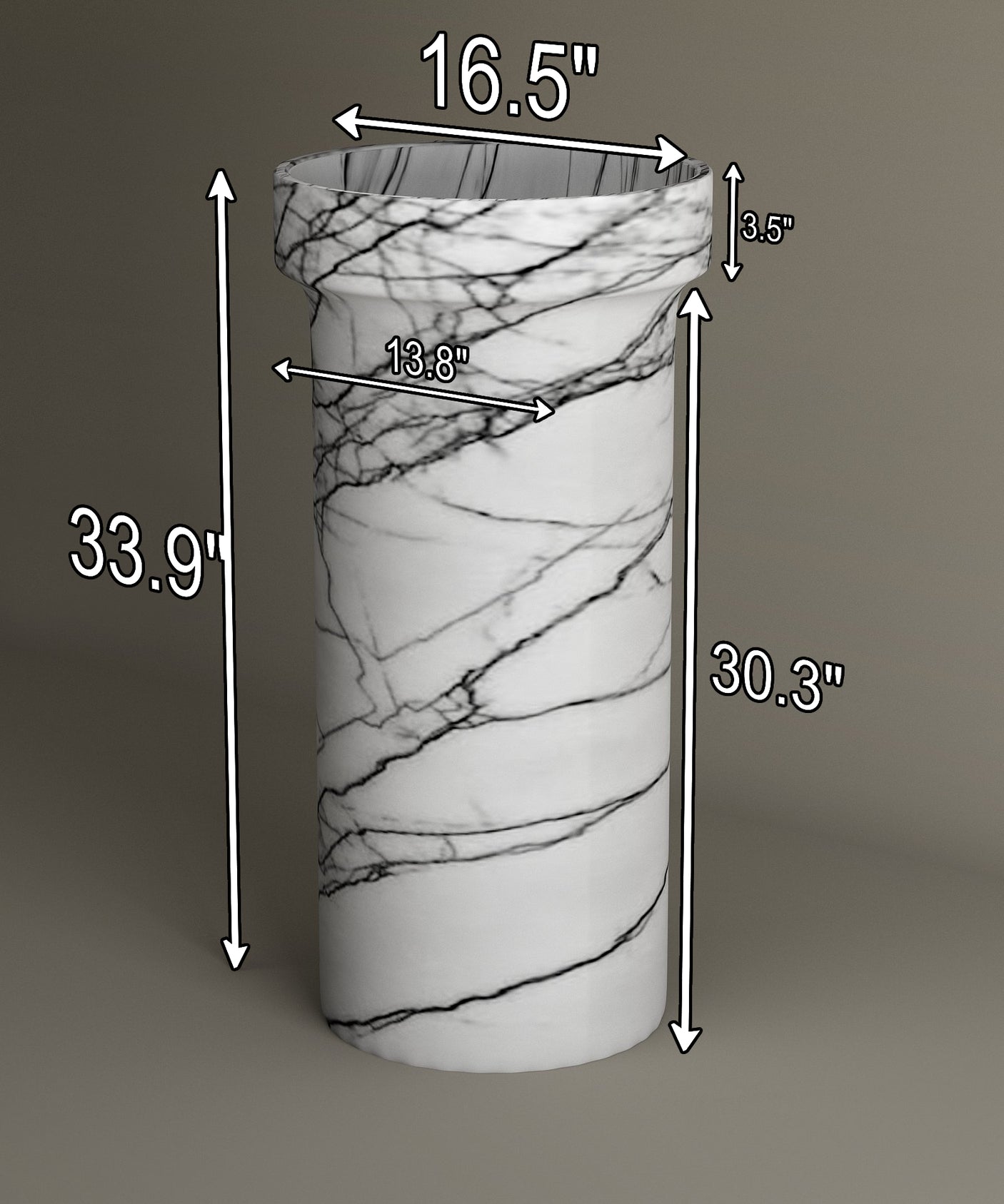 Lilac Marble Pedestal Vanity Sink