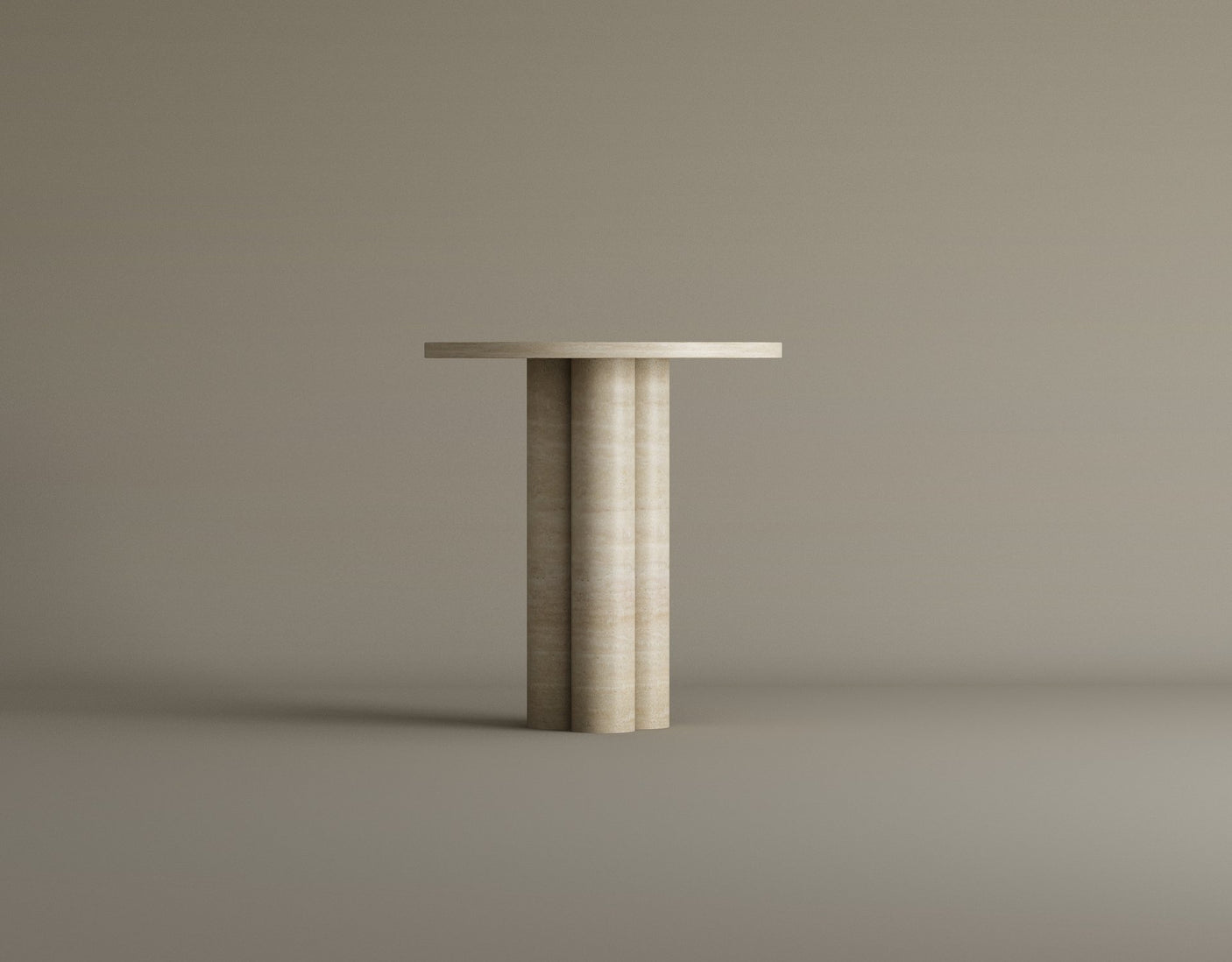 Harmonia Travertine Stone Table – Sculptural Form with a Soft, Organic Aesthetic