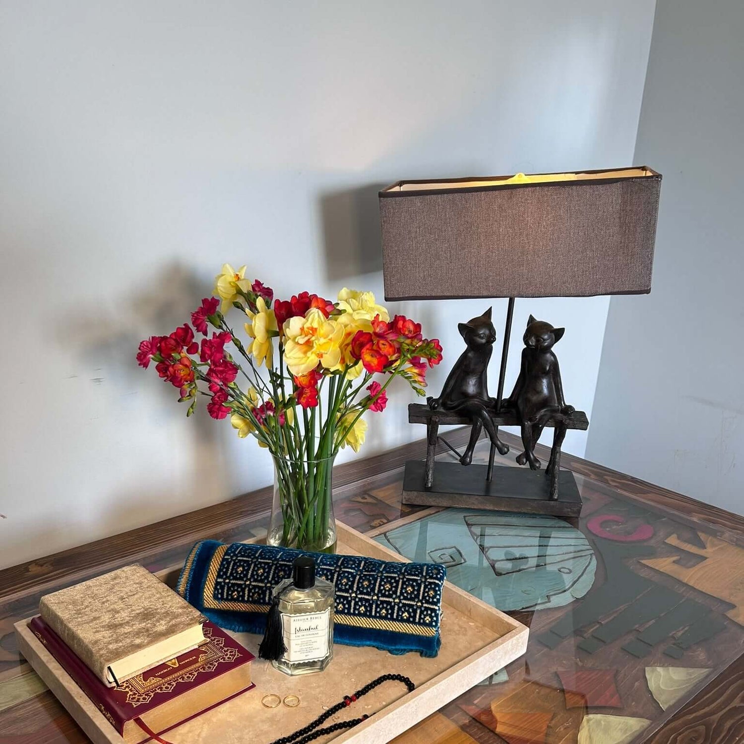 Travertine Tray - Heavy Natural Stone Serving/Catch-All Tray for Kitchen, Bathroom, Photography Props, XXXL