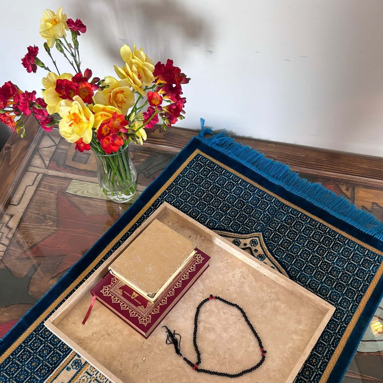 Travertine Tray - Heavy Natural Stone Serving/Catch-All Tray for Kitchen, Bathroom, Photography Props, XXXL