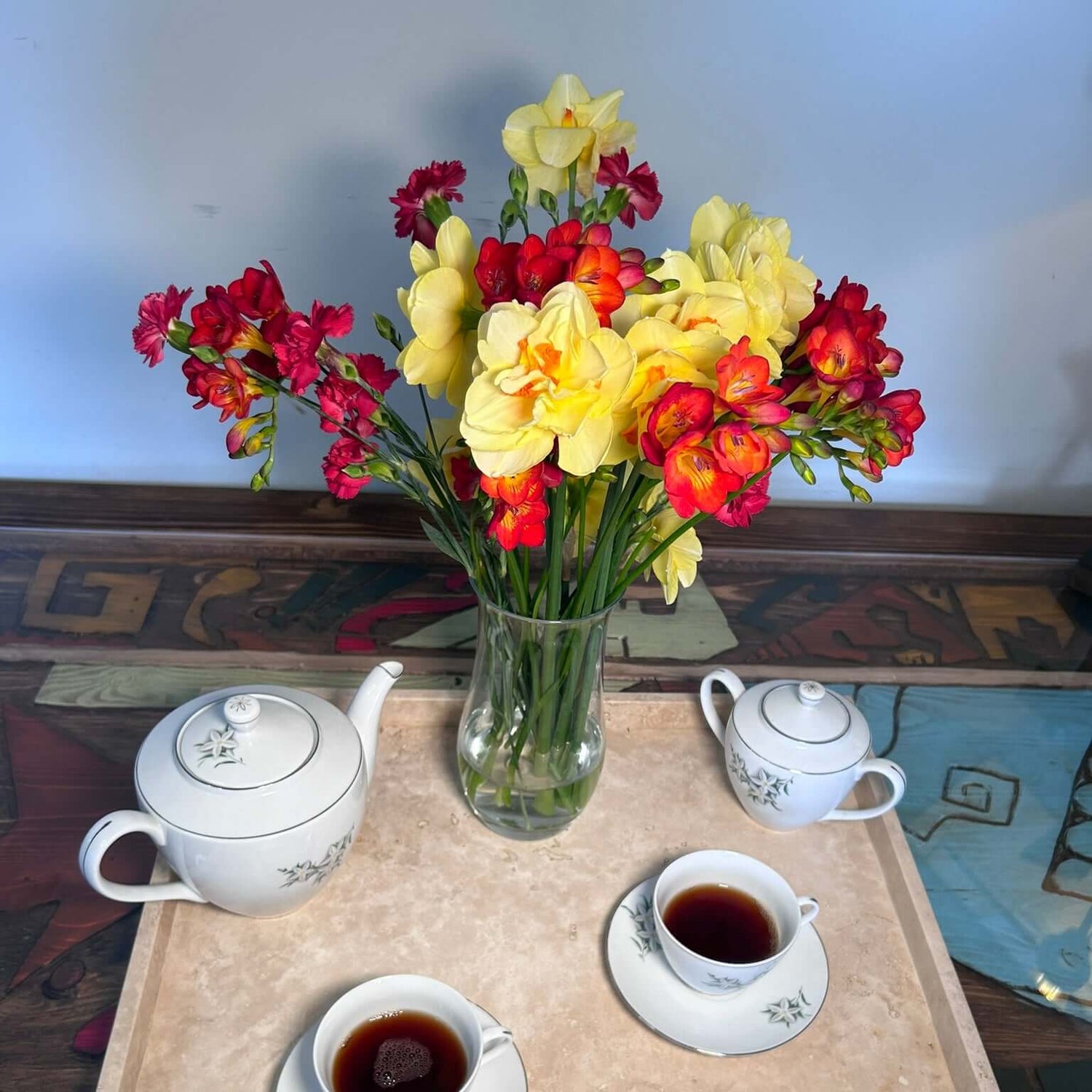 Travertine Tray - Heavy Natural Stone Serving/Catch-All Tray for Kitchen, Bathroom, Photography Props, XXXL