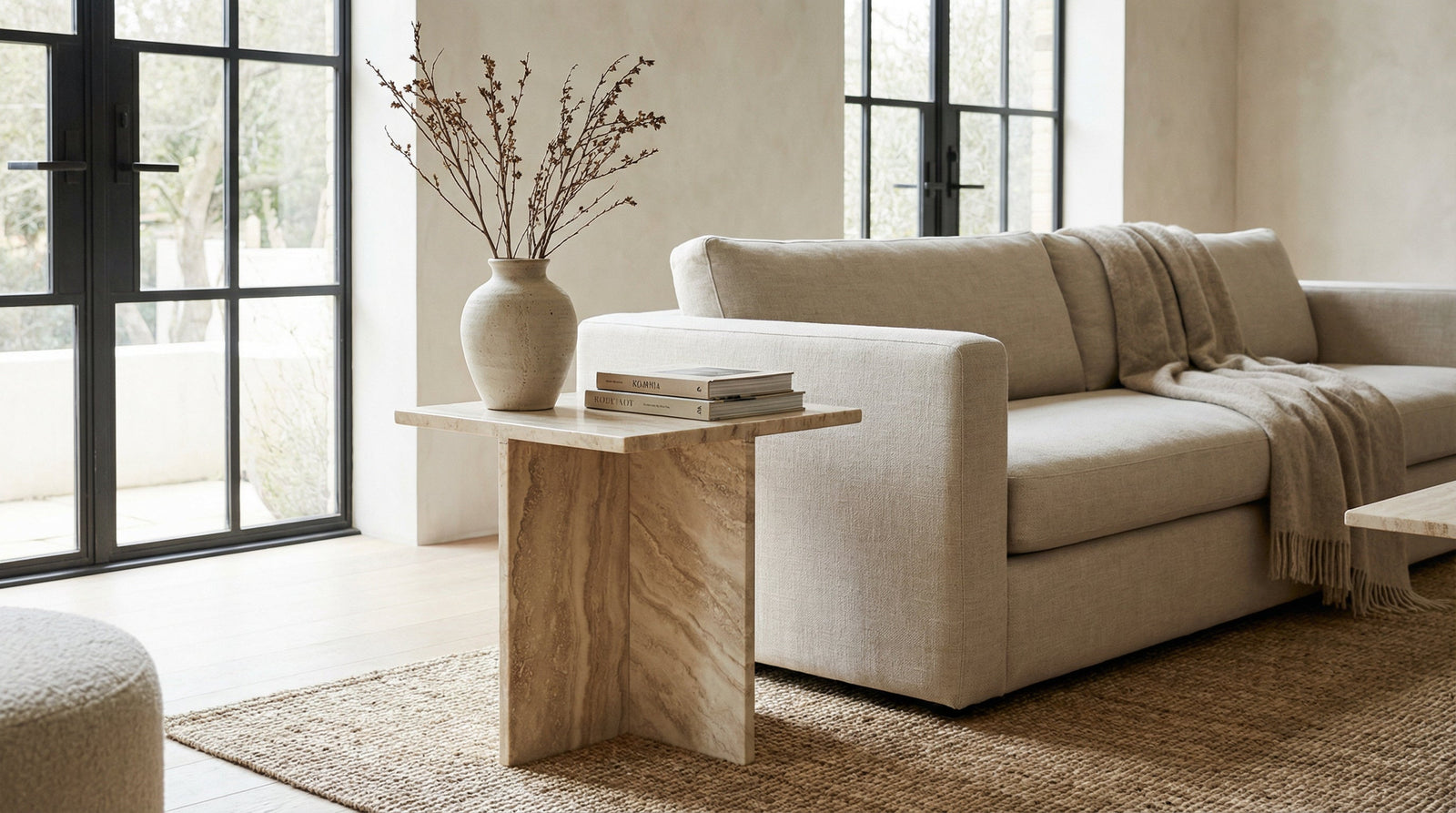 Travertine Side Tables vs. Wood, Glass, and Metal: A Comprehensive Comparison