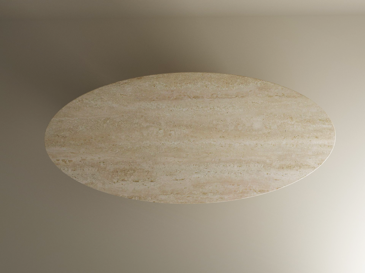 ellipse dining table with fluted legs