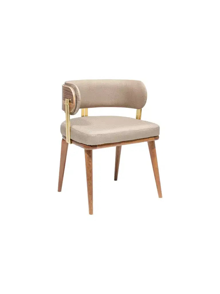 4 chairs with different colours of fabrics green, blue, grey and brown