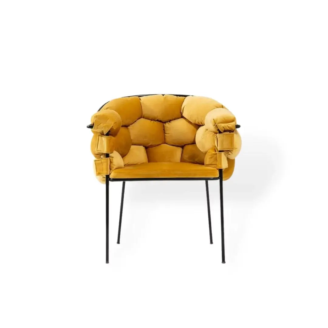 Fauteuil Luxueux Jaune Moutarde