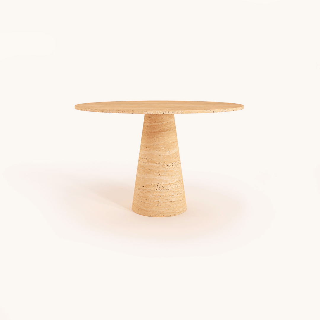 Elysian Travertine Round Dining Table