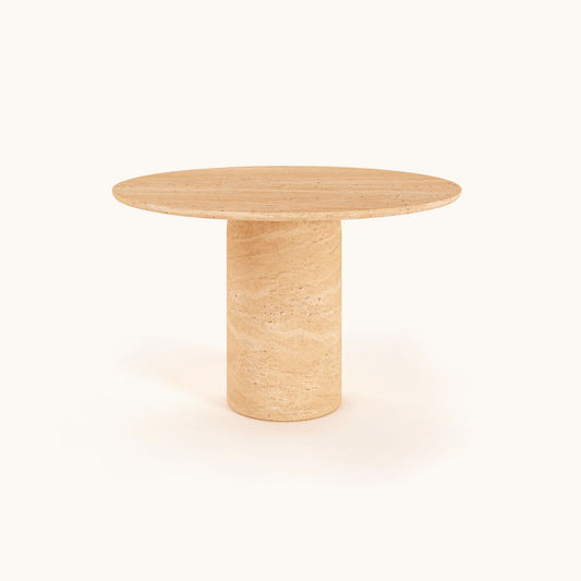 The Chic Oval Travertine Dining Table