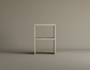 Terra Firma Travertine End Table – Solid Handcrafted Natural Stone for Modern Interiors