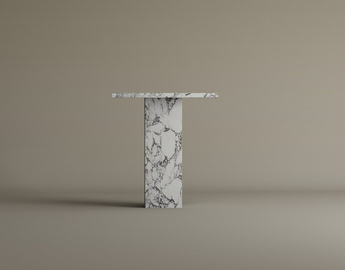 Monolith Calacatta Viola Marble Side Table