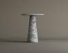 Tavolino Calacatta Viola Marble Column Table