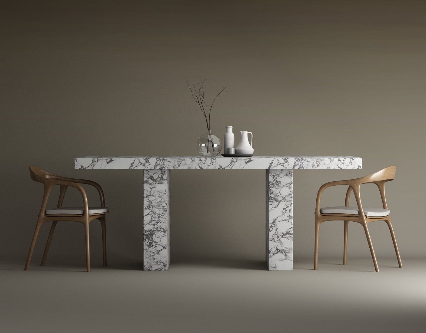 Kensington Calacatta Viola Marble Dining Table