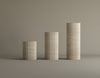 Travertine Elegance Pillar Trio – Sculptural Nested Set for Modern Spaces