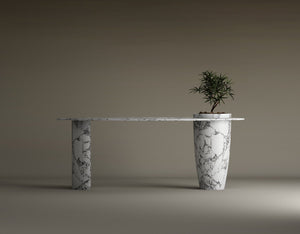 Versatile Calacatta Viola Marble Work and Dining Table