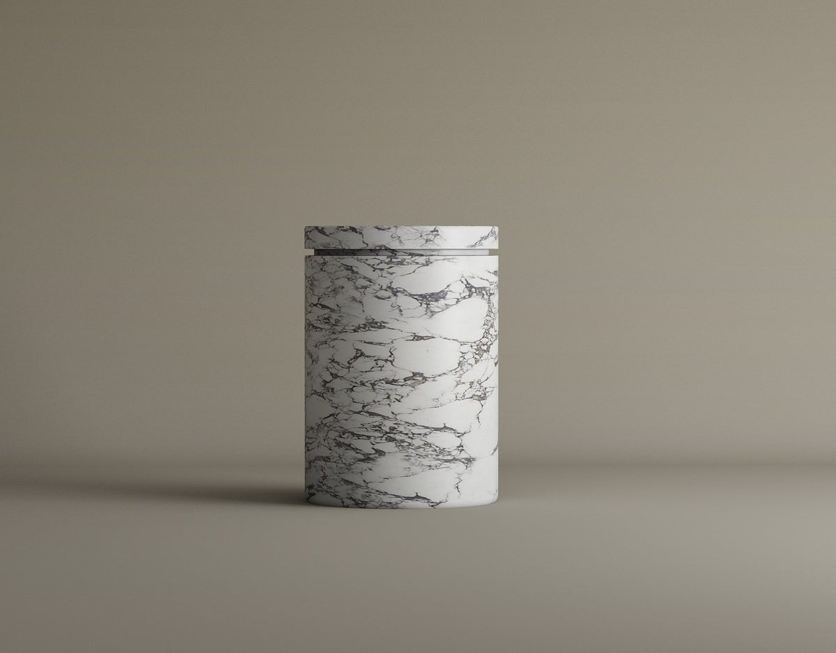 Cycladic Secret Calacatta Viola Marble End Table