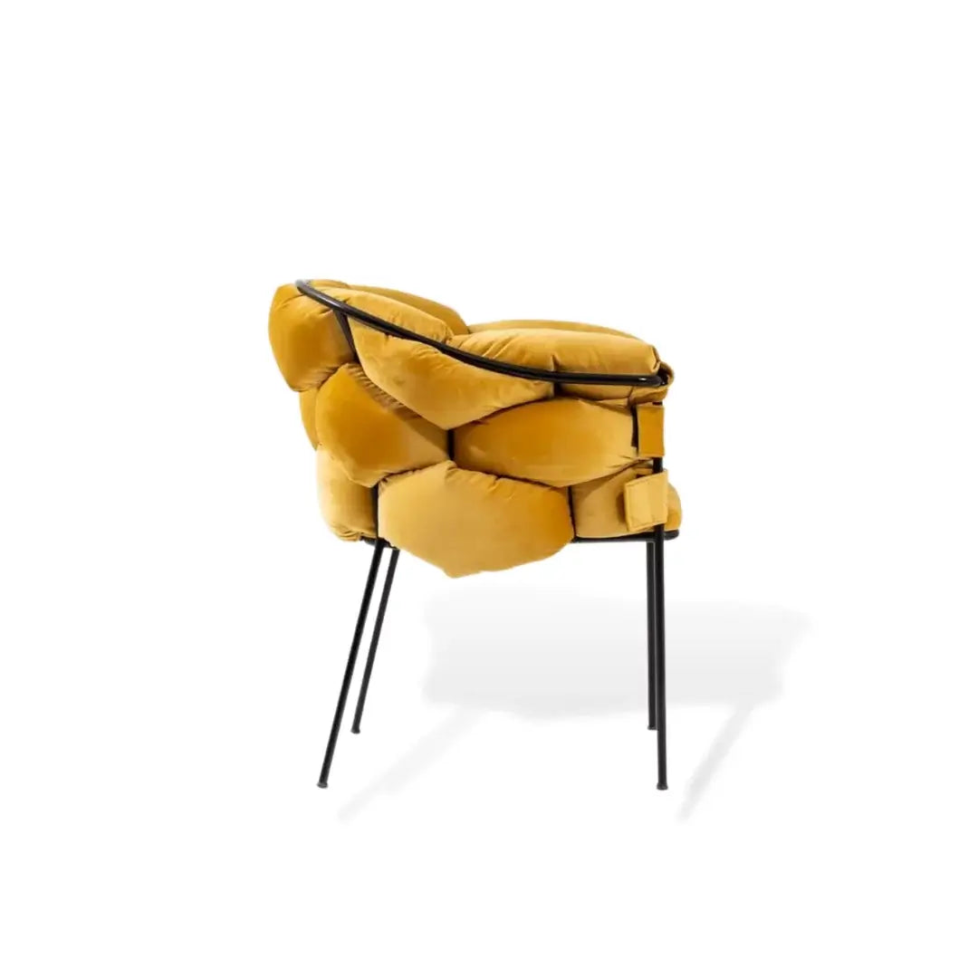 Fauteuil Luxueux Jaune Moutarde