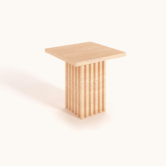 The Harmony Square Travertine Dining Table