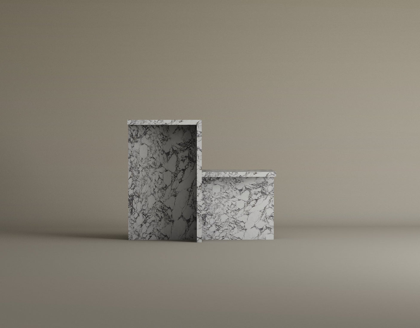 Tiered Calacatta Viola Marble Table Set