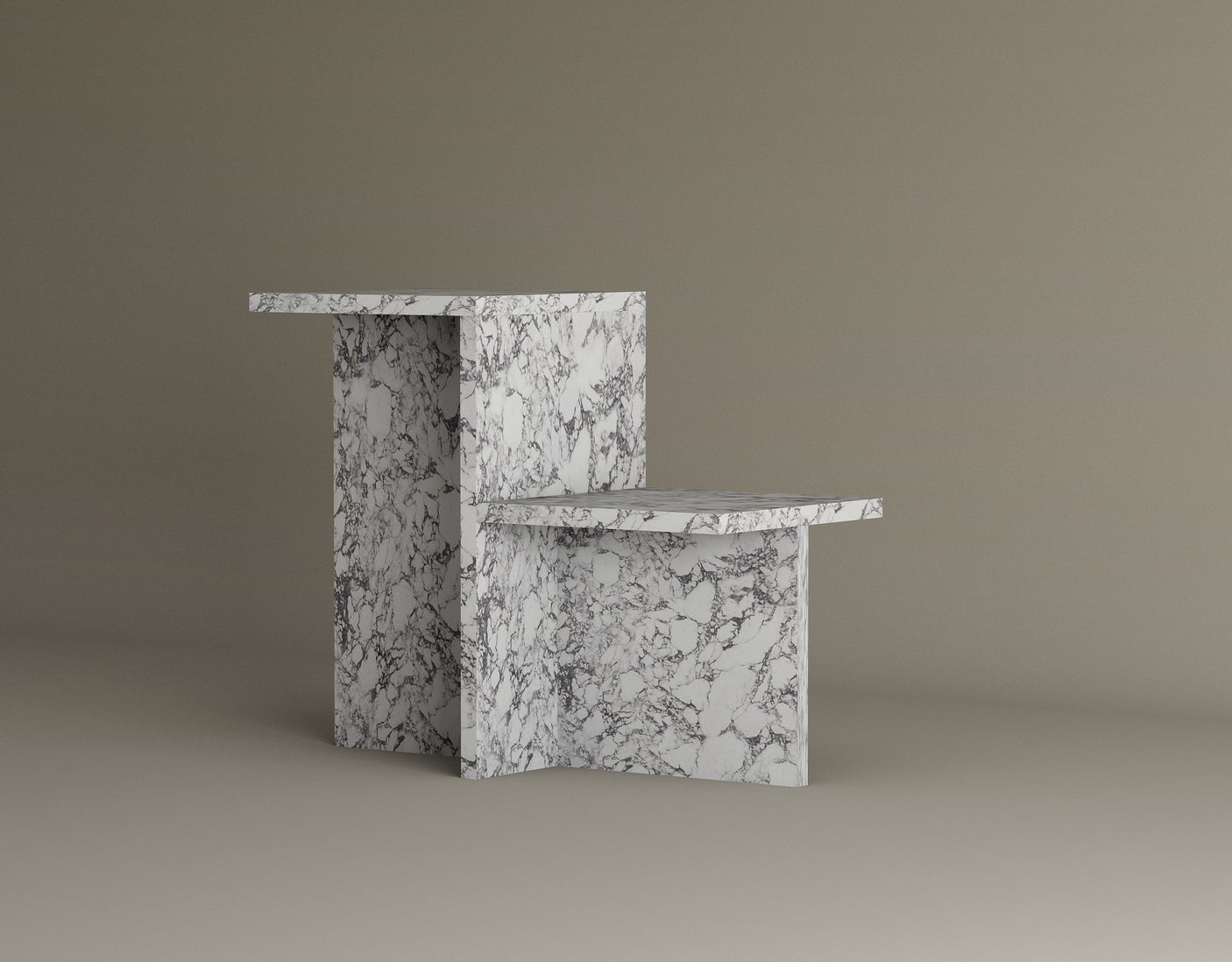 Tiered Calacatta Viola Marble Table Set