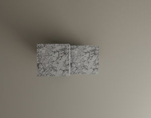 Tiered Calacatta Viola Marble Table Set