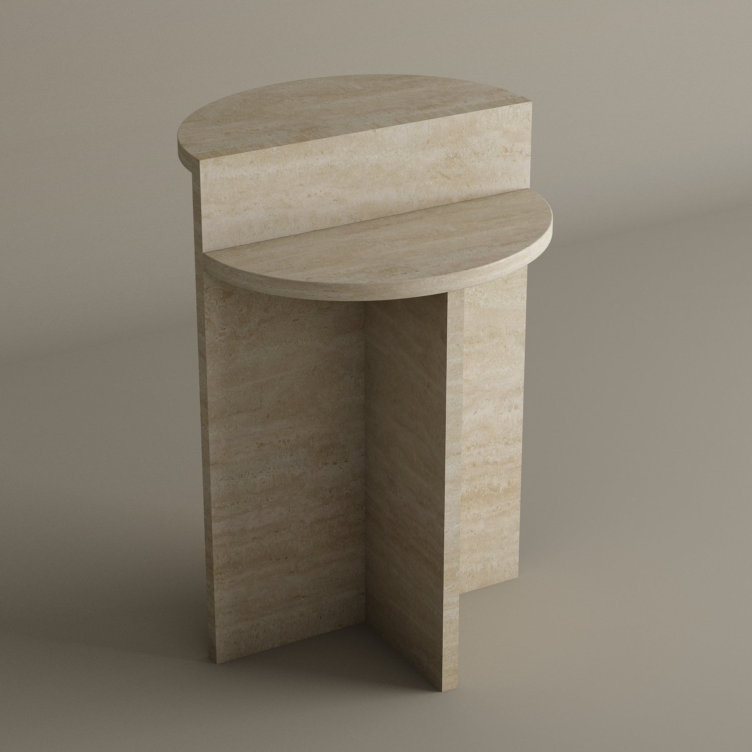 Contemporary Travertine Side Table – Stylish and Versatile for Modern ...