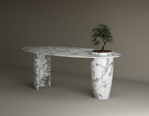 Versatile Calacatta Viola Marble Work and Dining Table
